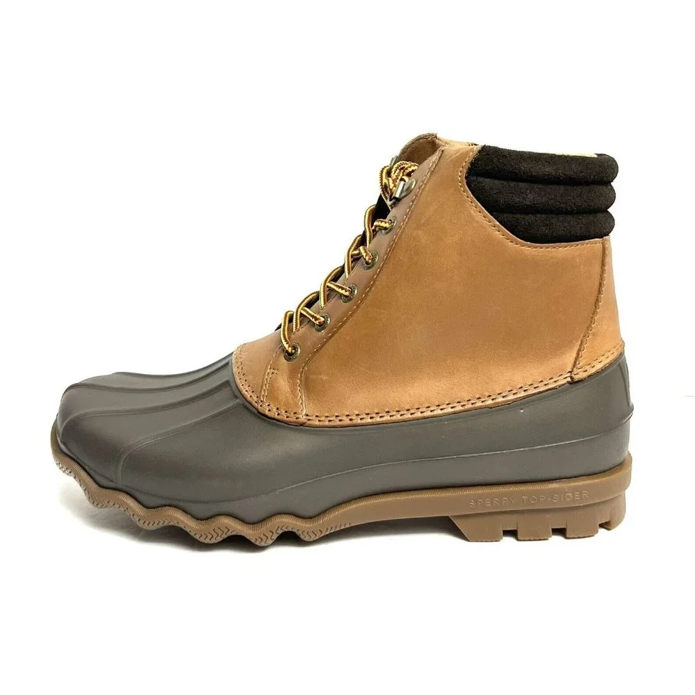 Sperry Mens Avenue Duck Boot Waterproof Tan Size 10.5 M